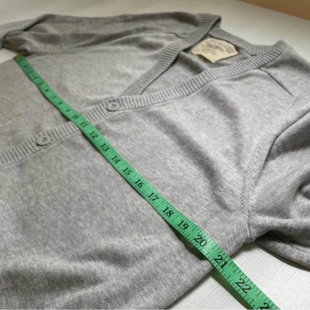 Five Four Nick Wooster Mens M Gray Cotton Cardigan Sweater Varsity Stripe